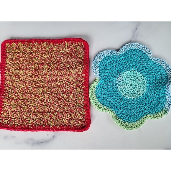 Vintage Crocheted Handmade Trivets - Picture 1 of 10